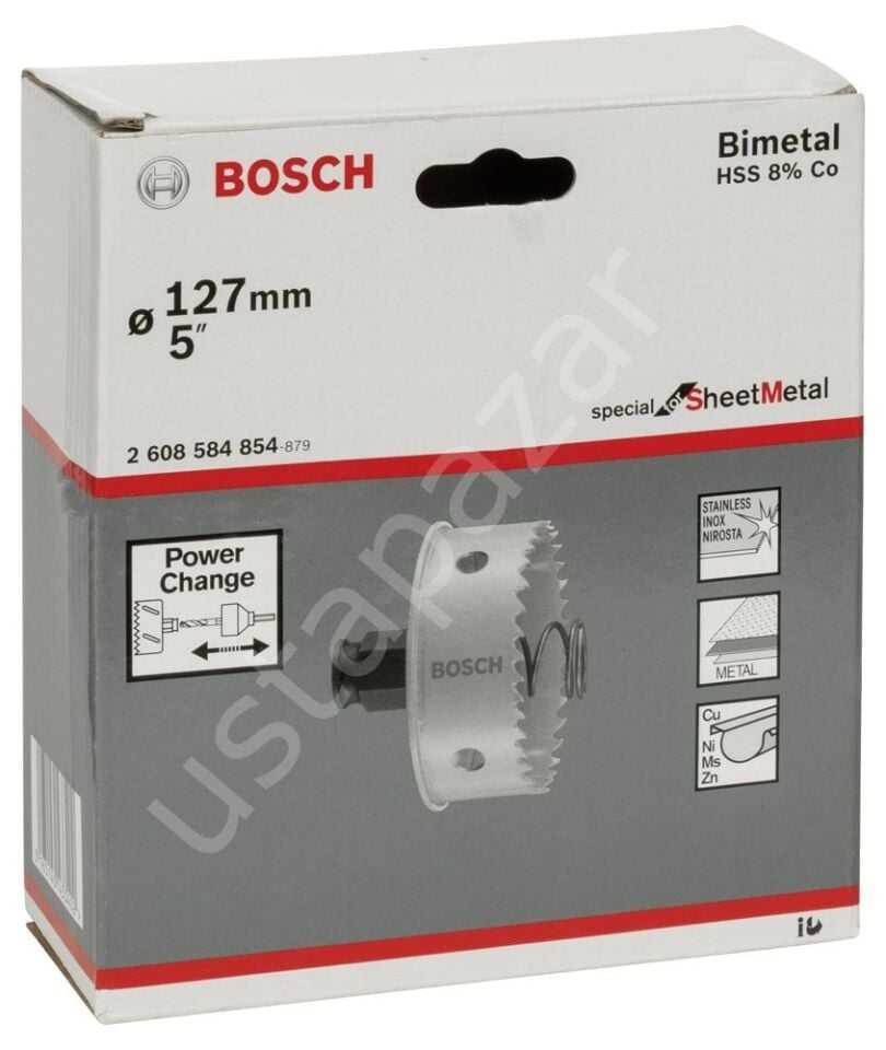 Bosch - Special Serisi Metal Ve Inox Malzemeler için Delik Açma Testeresi (Panç) 127 mm 2608584854