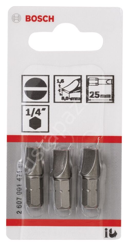 Bosch - Extra Hard Serisi S1,6x8,0*25 mm 3'lü 2607001471