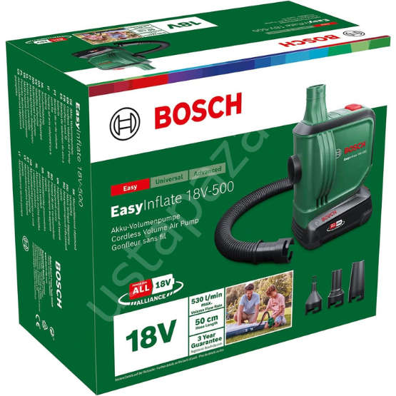 Bosch Easyınflate 18V-500 2.0 Ah Tek Akülü Hacimli Hava Pompası - 0603947201
