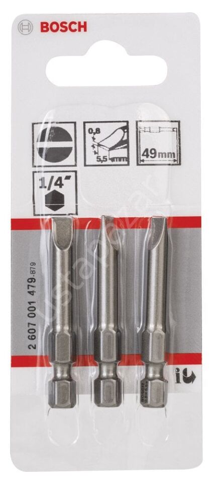 Bosch - Extra Hard Serisi S0,8x5,5*49 mm 3'lü 2607001479