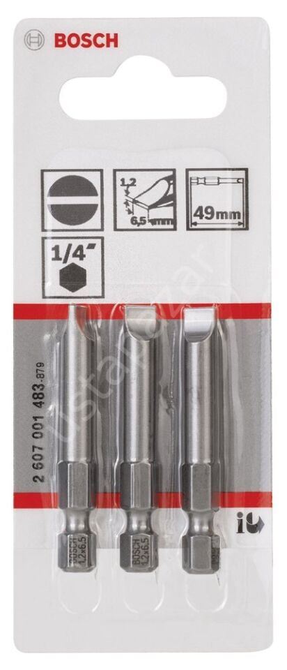 Bosch - Extra Hard Serisi S1,2x6,5*49 mm 3'lü 2607001483