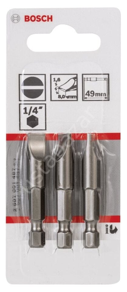 Bosch - Extra Hard Serisi S1,6x8,0*49 mm 3'lü 2607001487