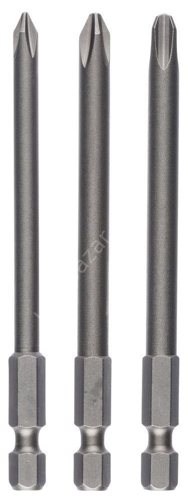 Bosch - 3 Parçalı Extra Hard Serisi Vidalama Ucu Seti PH1/2/3*152 mm 2607001758