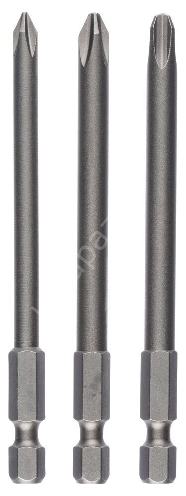 Bosch - 3 Parçalı Extra Hard Serisi Vidalama Ucu Seti PH1/2/3*152 mm 2607001758