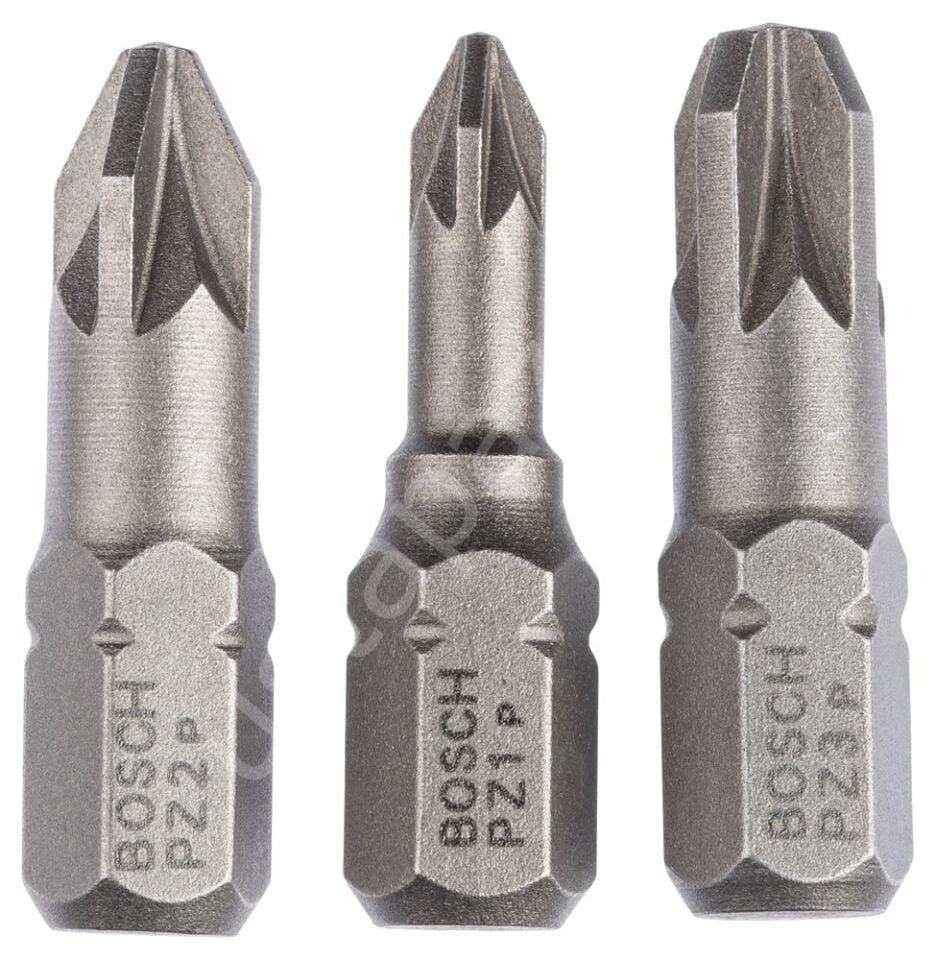Bosch - 3 Parçalı Extra Hard Serisi Vidalama Ucu Seti PZ1/2/3*25 mm 2607001753