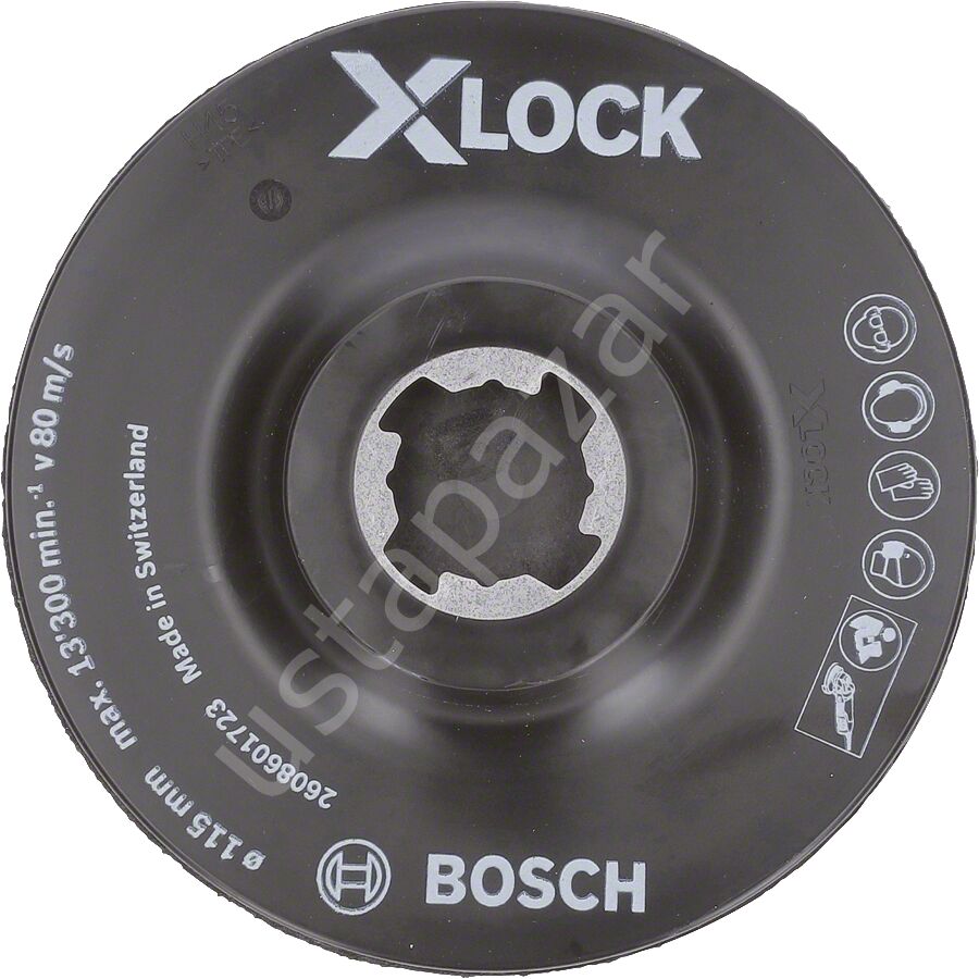 Bosch - X-LOCK - SCM Merkez Delikli Taban 115 mm 2608601723