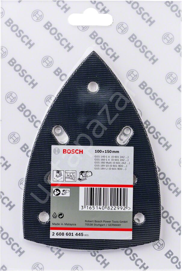 Bosch - Pıtrak Tutturmalı Delta Zımpara Tabanı (100x150 mm) 2608601445