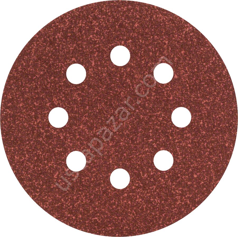 Bosch - Eksantirik Zımpara Kağıdı 5'li, 125 mm 60 Kum 8 Delik