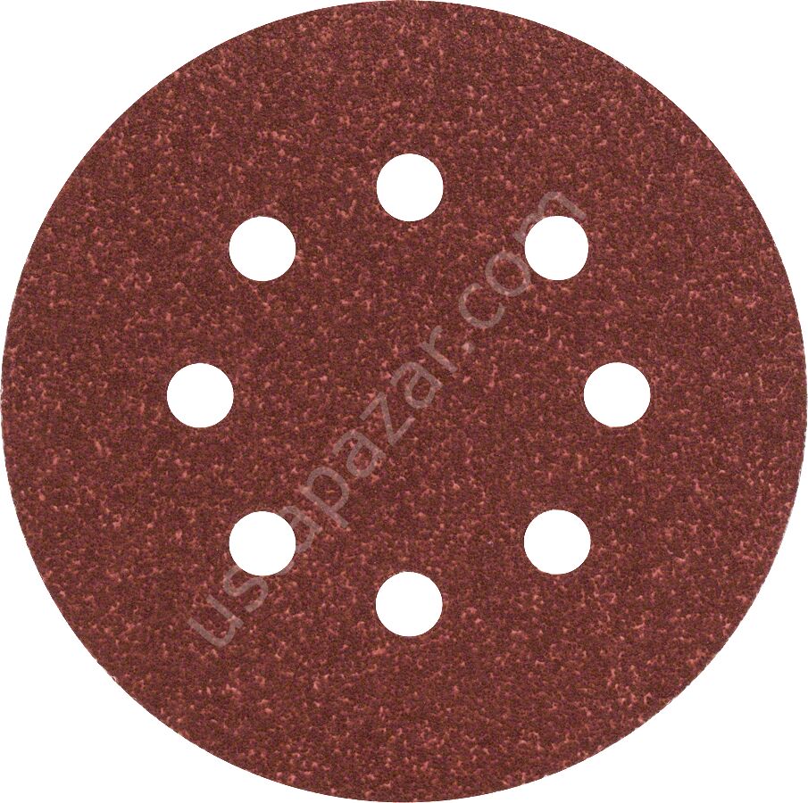 Bosch - Eksantirik Zımpara Kağıdı 5'li, 125 mm 80 Kum 8 Delik