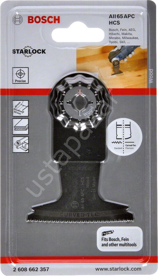 Bosch - Starlock - AII 65 APC - HCS Ahşap İçin Daldırmalı Testere Bıçağı 1'li 2608662357