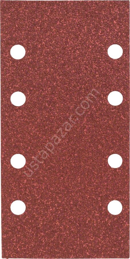 Bosch - Titreşimli Zımpara Kağıdı 10'lu, 93 x 185 mm 60 Kum 8 Delik