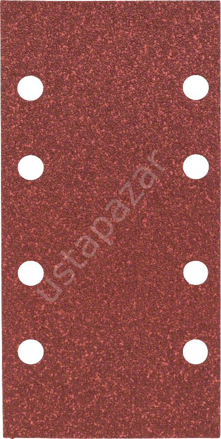 Bosch - Titreşimli Zımpara Kağıdı 10'lu, 93 x 185 mm 60 Kum 8 Delik