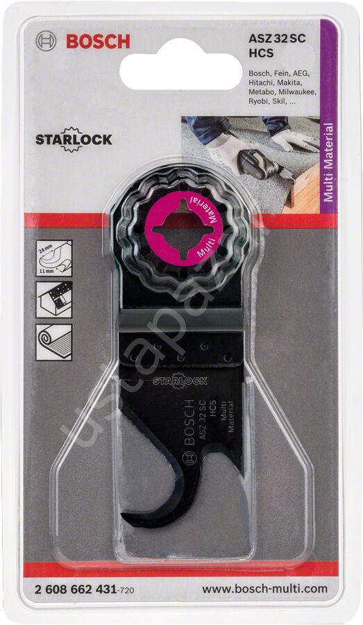Bosch - Starlock - ASZ 32 SC - HCS Çok Amaçlı Yumuşak Malzemelerde Kesim İçin Testere Bıçağı 1'li 2608662431