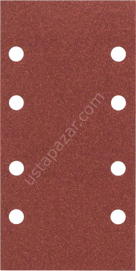 Bosch - Titreşimli Zımpara Kağıdı 10'lu, 93 x 185 mm 120 Kum 8 Delik