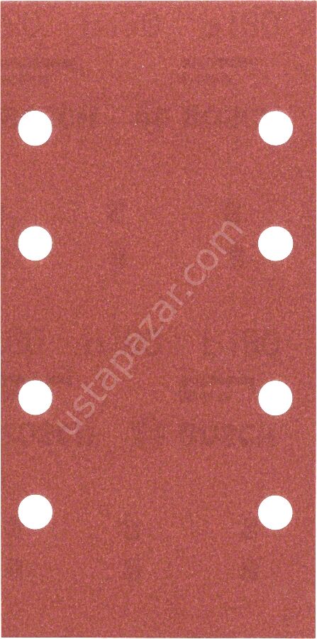 Bosch - Titreşimli Zımpara Kağıdı 10'lu, 93 x 185 mm 180 Kum 8 Delik