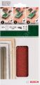 Bosch - Titreşimli Zımpara Kağıdı 10'lu Set, 93 x 185 mm 60/120/180 Kum 8 Delik