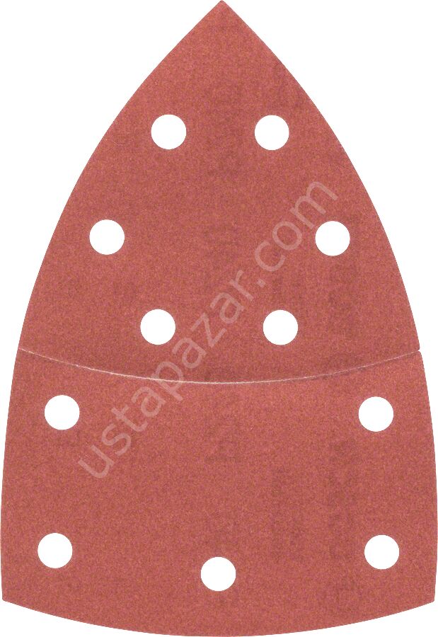 Bosch - Multi Zımpara Kağıdı 10'lu, 102 x 62/93 mm 240 Kum 11 Delik