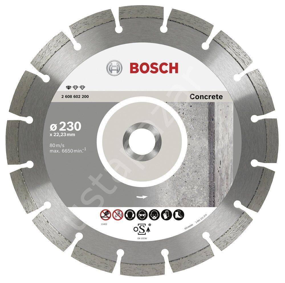 Bosch - Standard Seri Beton İçin, 9+1 Elmas Kesme Diski Set 230 mm 2608603243