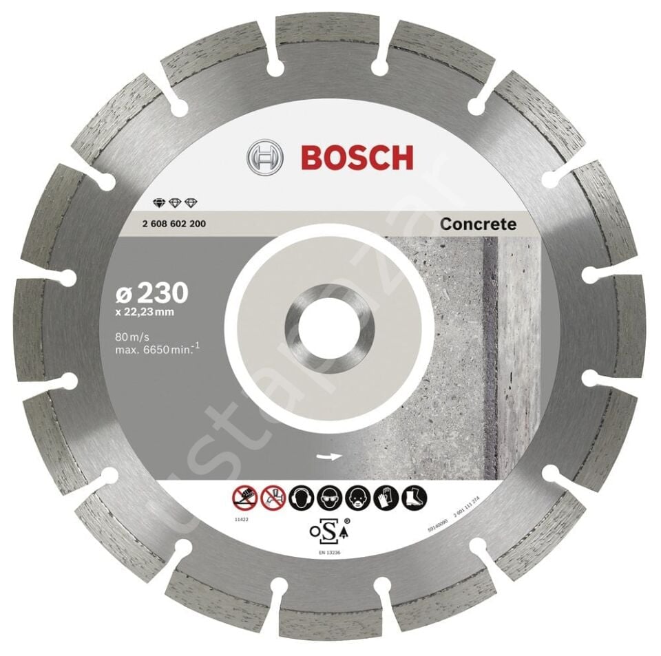 Bosch - Standard Seri Beton İçin, 9+1 Elmas Kesme Diski Set 230 mm 2608603243