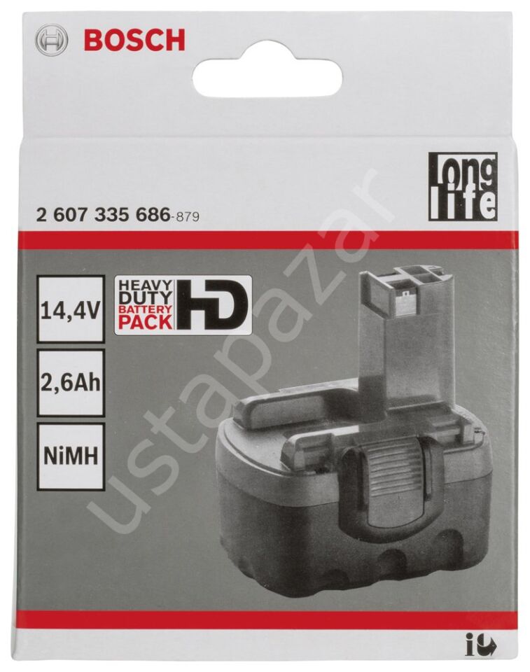Bosch - 14,4 V 2,6 Ah HD NiMh O-Pack Akü 2607335686