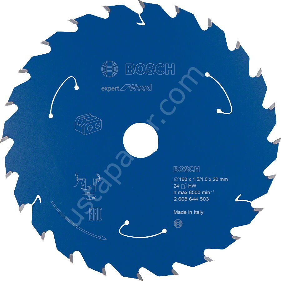 Bosch - Expert for Serisi Ahşap için Akülü Daire Testere Bıçağı 160*20 mm 24 Diş 2608644503