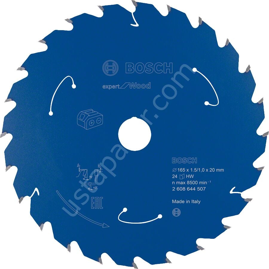 Bosch - Expert for Serisi Ahşap için Akülü Daire Testere Bıçağı 165*20 mm 24 Diş 2608644507