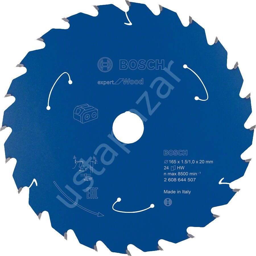 Bosch - Expert for Serisi Ahşap için Akülü Daire Testere Bıçağı 165*20 mm 24 Diş 2608644507