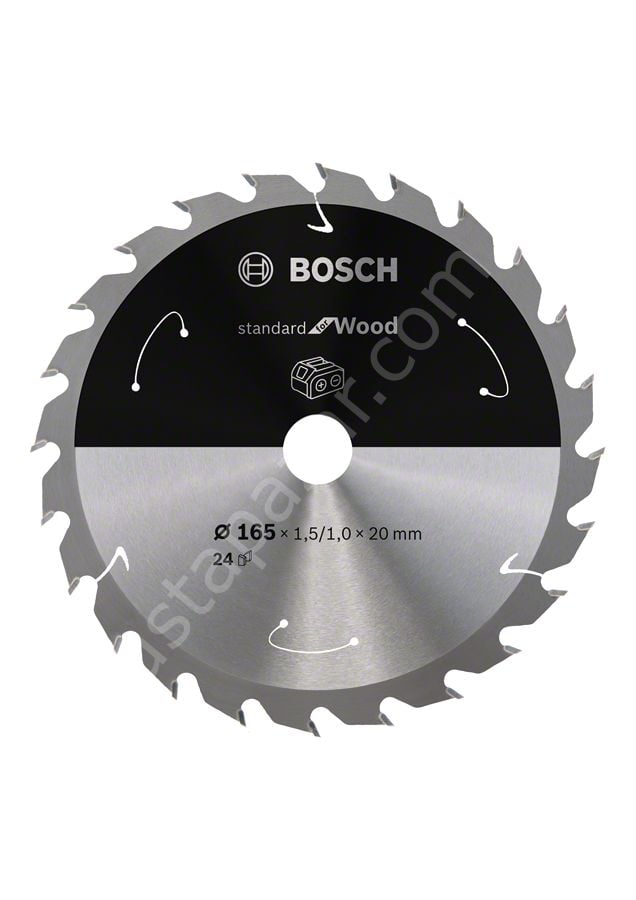 Bosch - Standard for Serisi Ahşap için Akülü Daire Testere Bıçağı 165*20 mm 24 Diş 2608837685