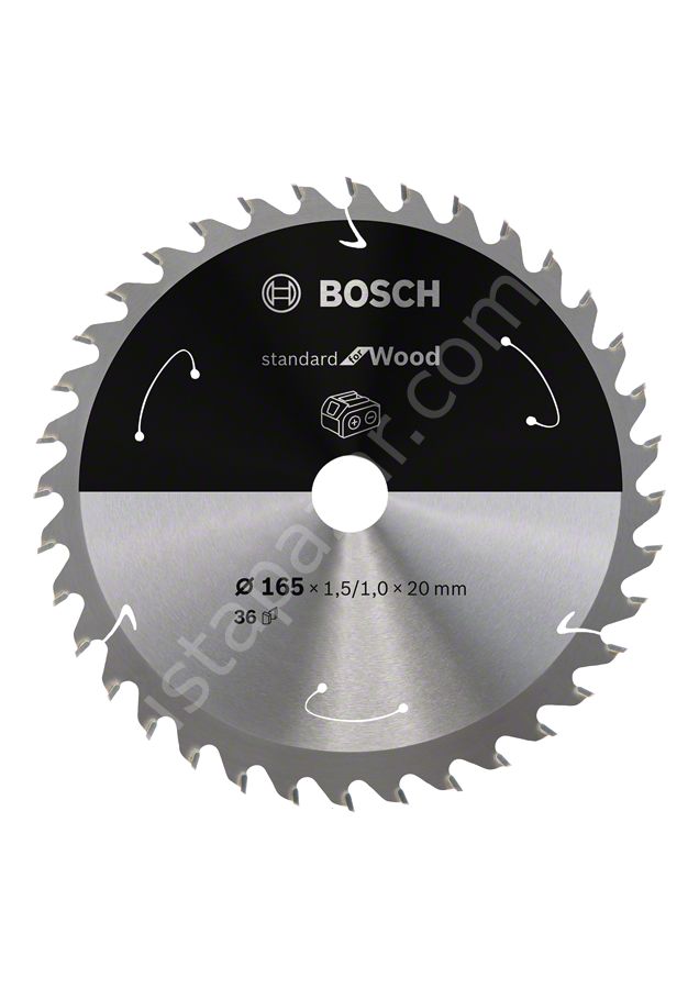 Bosch - Standard for Serisi Ahşap için Akülü Daire Testere Bıçağı 165*20 mm 36 Diş 2608837686