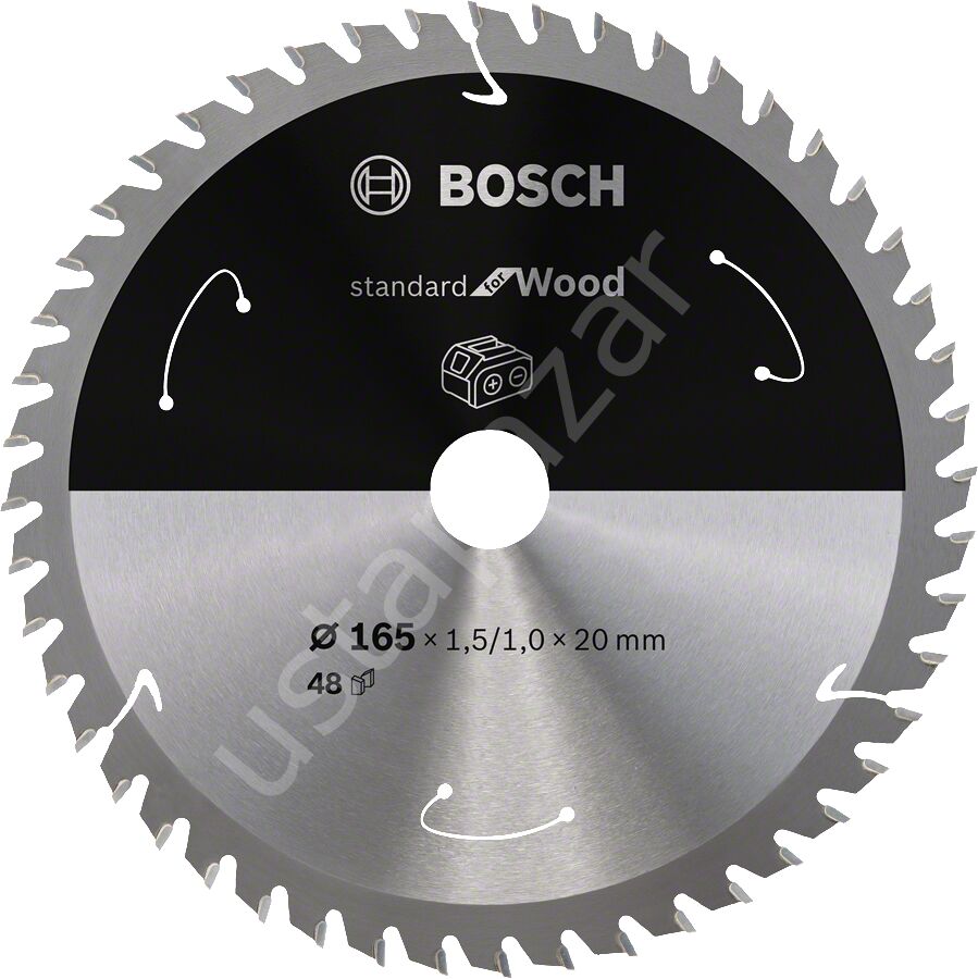 Bosch - Standard for Serisi Ahşap için Akülü Daire Testere Bıçağı 165*20 mm 48 Diş 2608837687