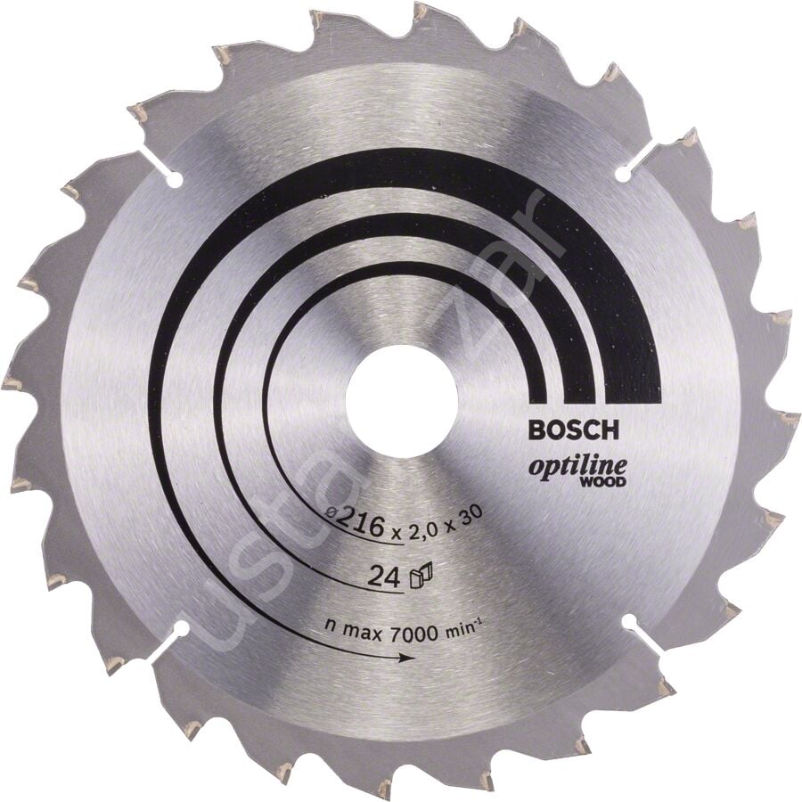 Bosch - Optiline Serisi Ahşap için Daire Testere Bıçağı B 216x30 mm-24 Diş 2608640431