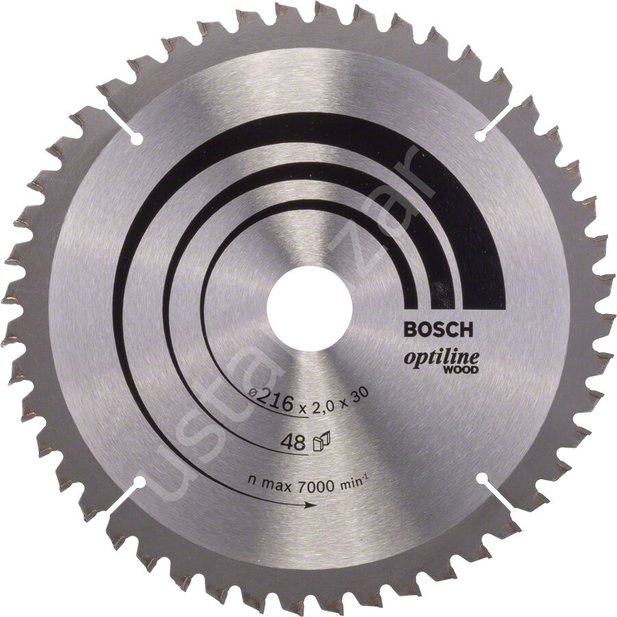 Bosch - Optiline Serisi Ahşap için Daire Testere Bıçağı B 216x30 mm-48 Diş 2608640432