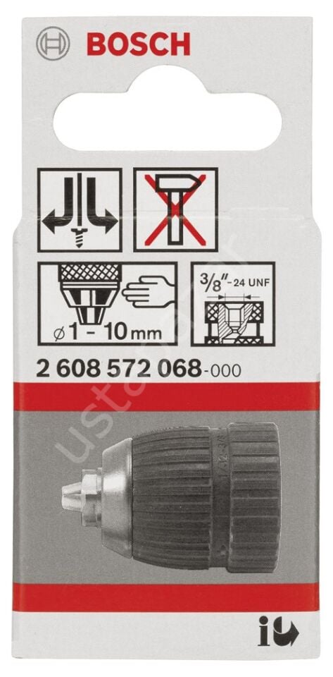Bosch - 1-10 mm - 3/8''-24 Anahtarsız Mandren 2608572068