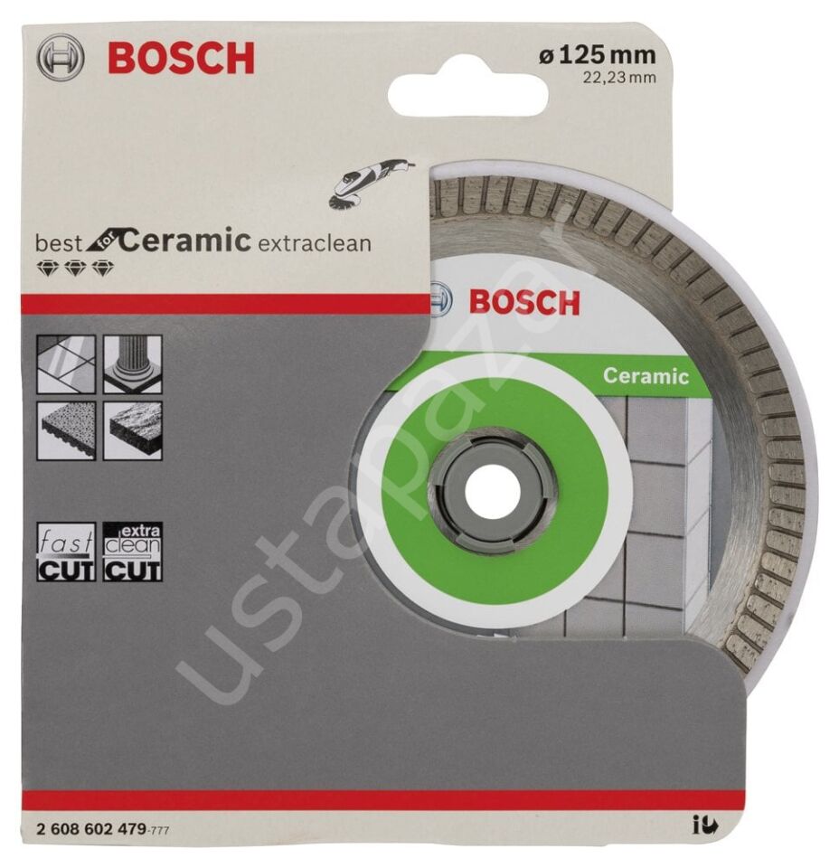Bosch - Best Serisi Seramik İçin, Extra Temiz Kesim Turbo Segman  Elmas Kesme Diski 125 mm 2608602479