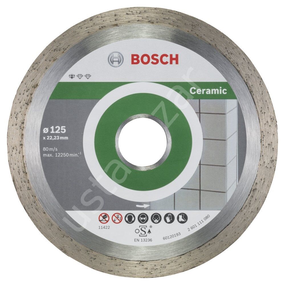 Bosch - Standard Seri Seramik İçin, 9+1 Elmas Kesme Diski Set 125mm 2608603232