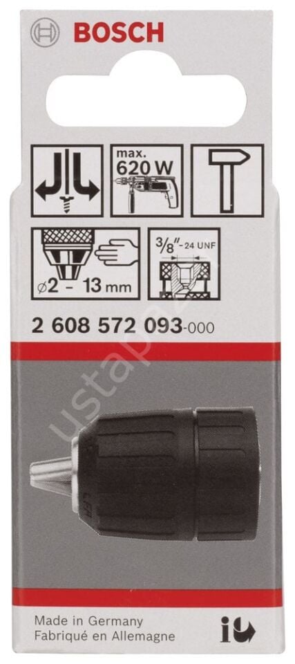 Bosch - 1,5-13 mm - 3/8''-24 Anahtarsız Mandren 2608572093