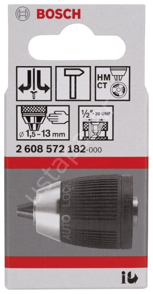 Bosch - 1,5-13 mm - 1/2''-20 Anahtarsız Mandren 2608572182