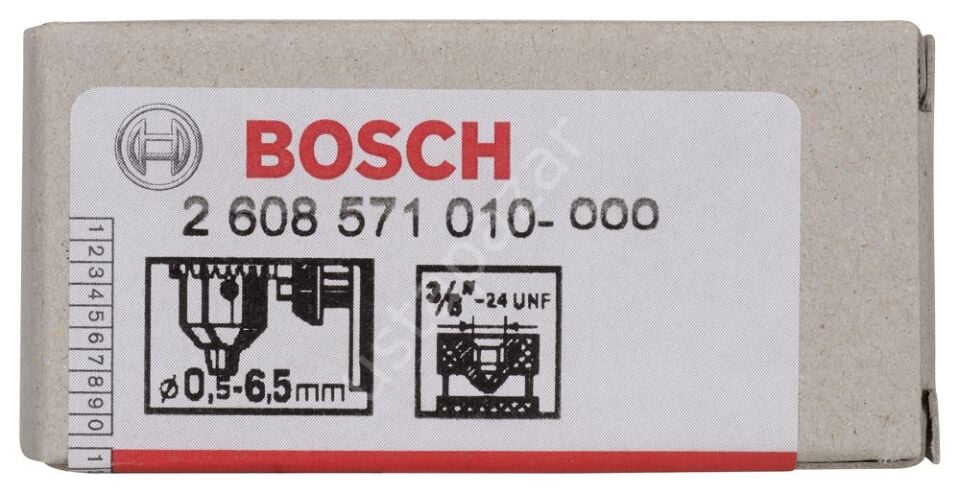 Bosch - 0,5-6,5 mm 3/8''-24 Anahtarlı Mandren 2608571010