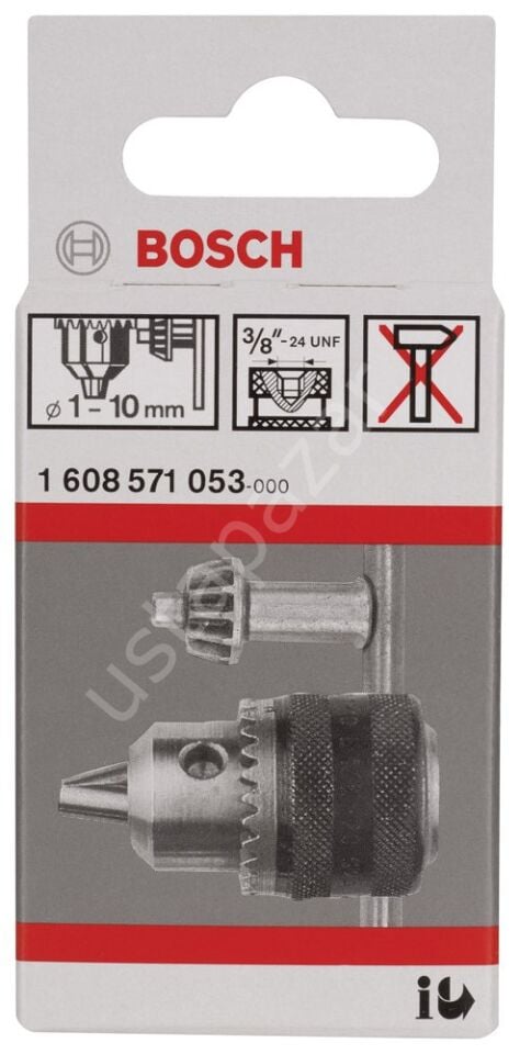 Bosch - 1-10 mm - 3/8''-24 Anahtarlı Mandren 1608571053