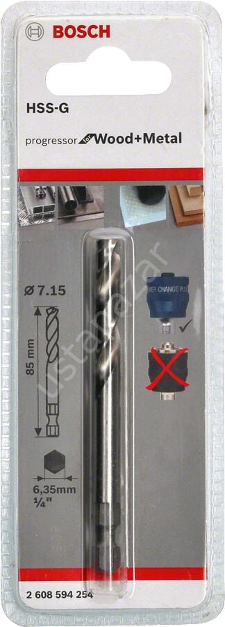 Bosch - Power Change Plus Yeni Progressor Serisi için HSS-G Merkezleme Ucu 85 mm 2608594254