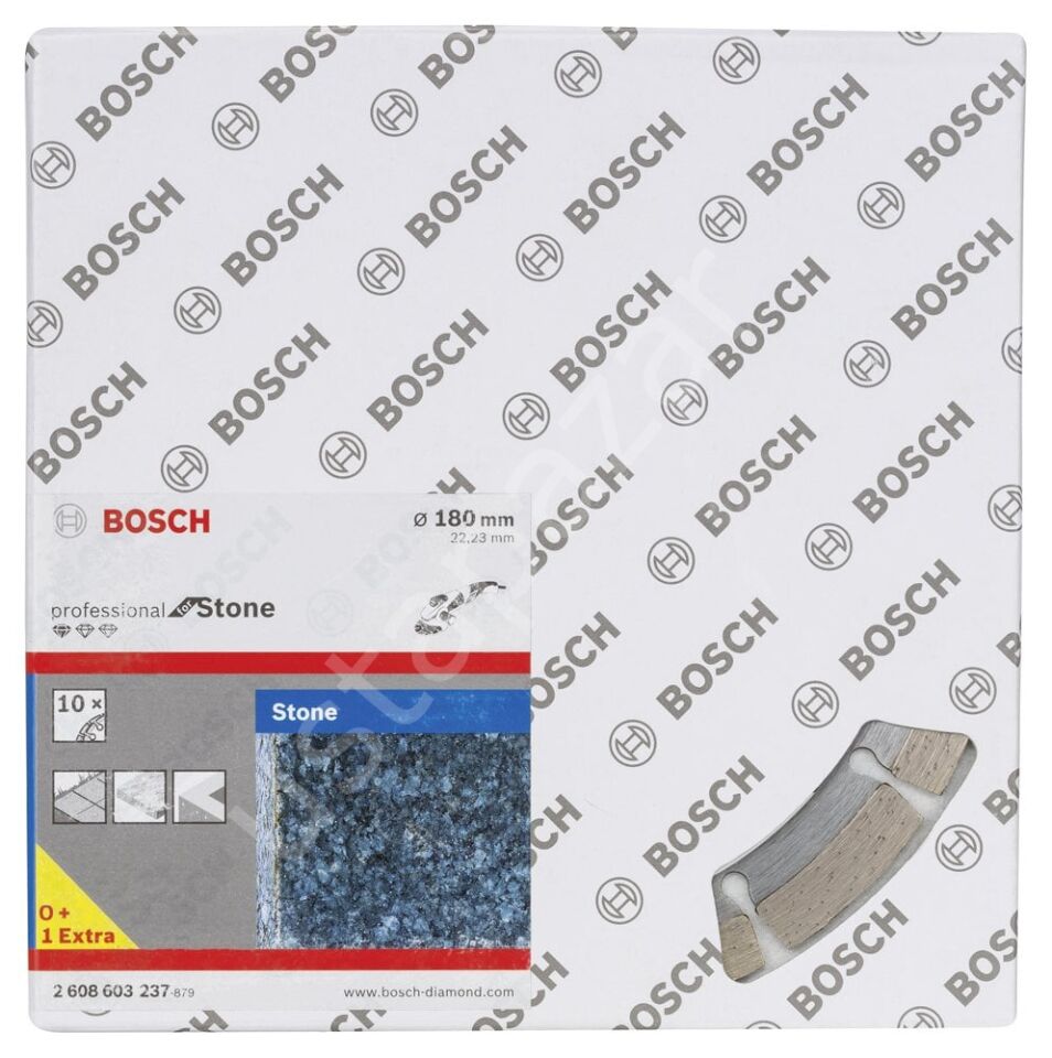 Bosch - Standard Seri Taş İçin, 9+1 Elmas Kesme Diski Set 180 mm 2608603237