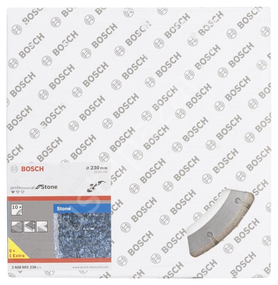 Bosch - Standard Seri Taş İçin, 9+1 Elmas Kesme Diski Set 230mm 2608603238