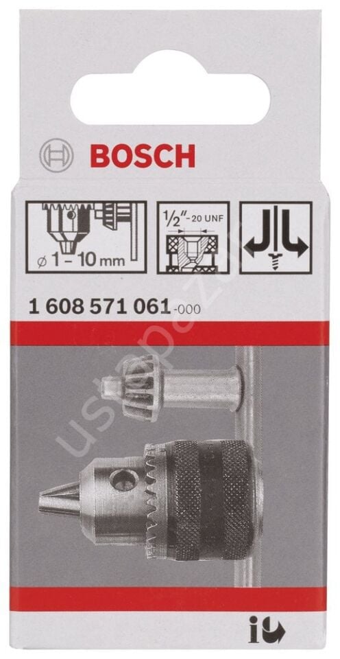 Bosch - 1-10 mm - 1/2''-20 Anahtarlı Mandren 1608571061