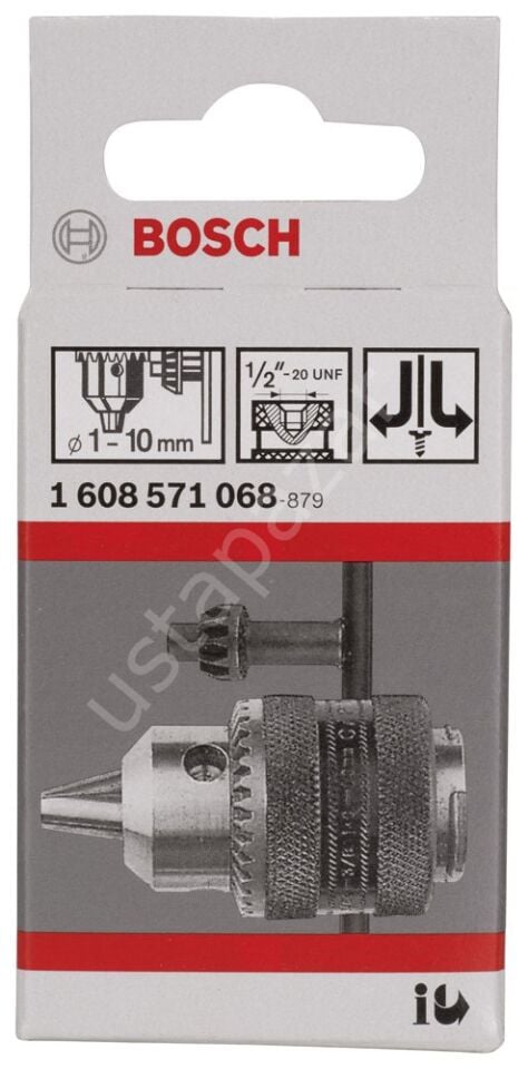 Bosch - 1-10 mm - 1/2''-20 Anahtarlı Mandren 1608571068