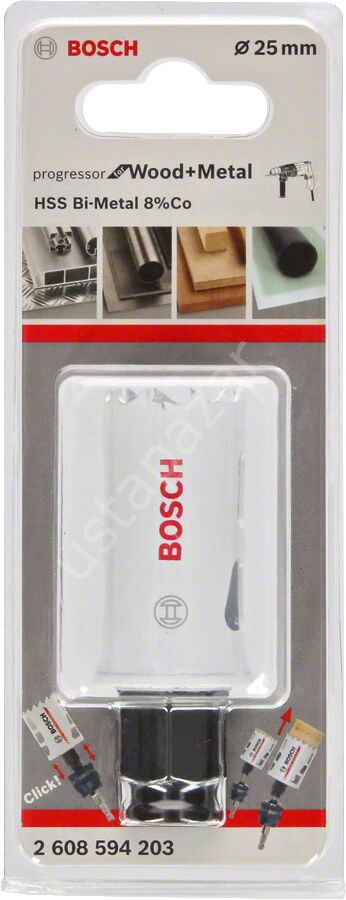 Bosch - Yeni Progressor Serisi Ahşap ve Metal için Delik Açma Testeresi (Panç) 25 mm 2608594203