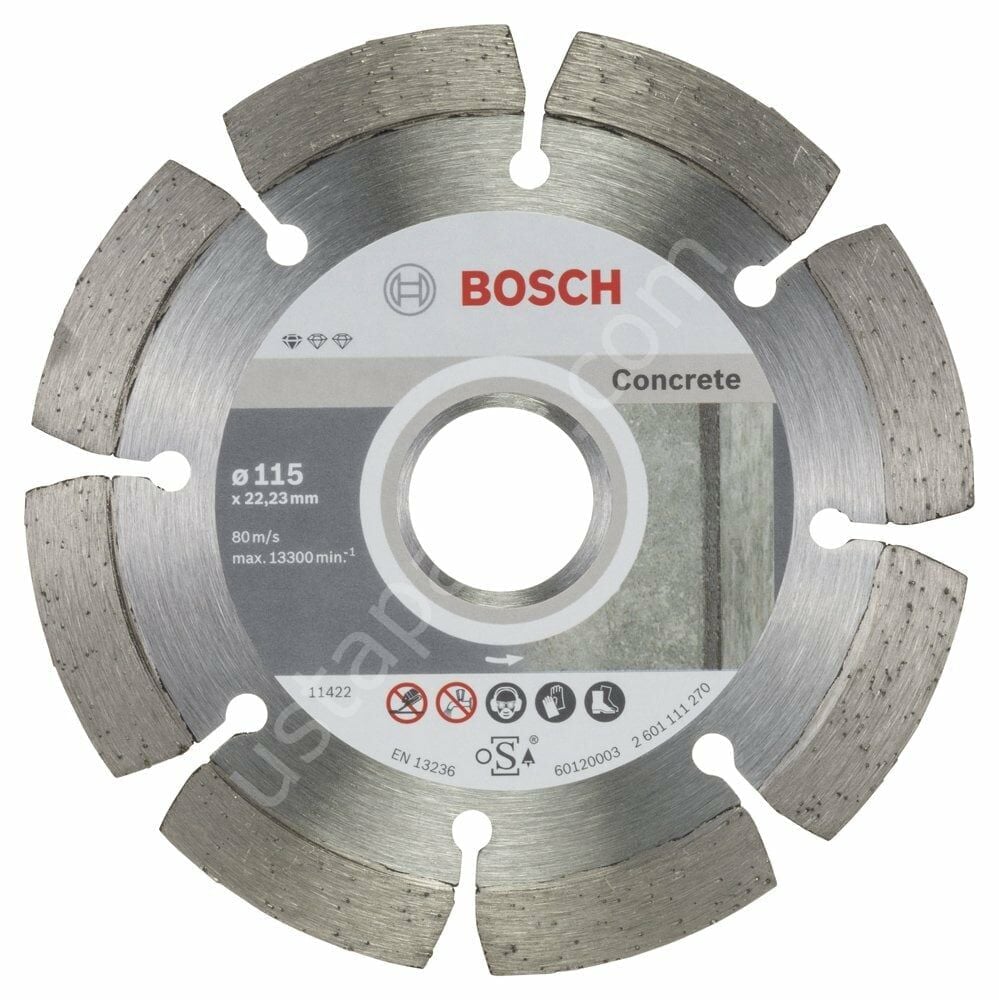 Bosch - Standard Seri Beton İçin, 9+1 Elmas Kesme Diski Set 115 mm 2608603239