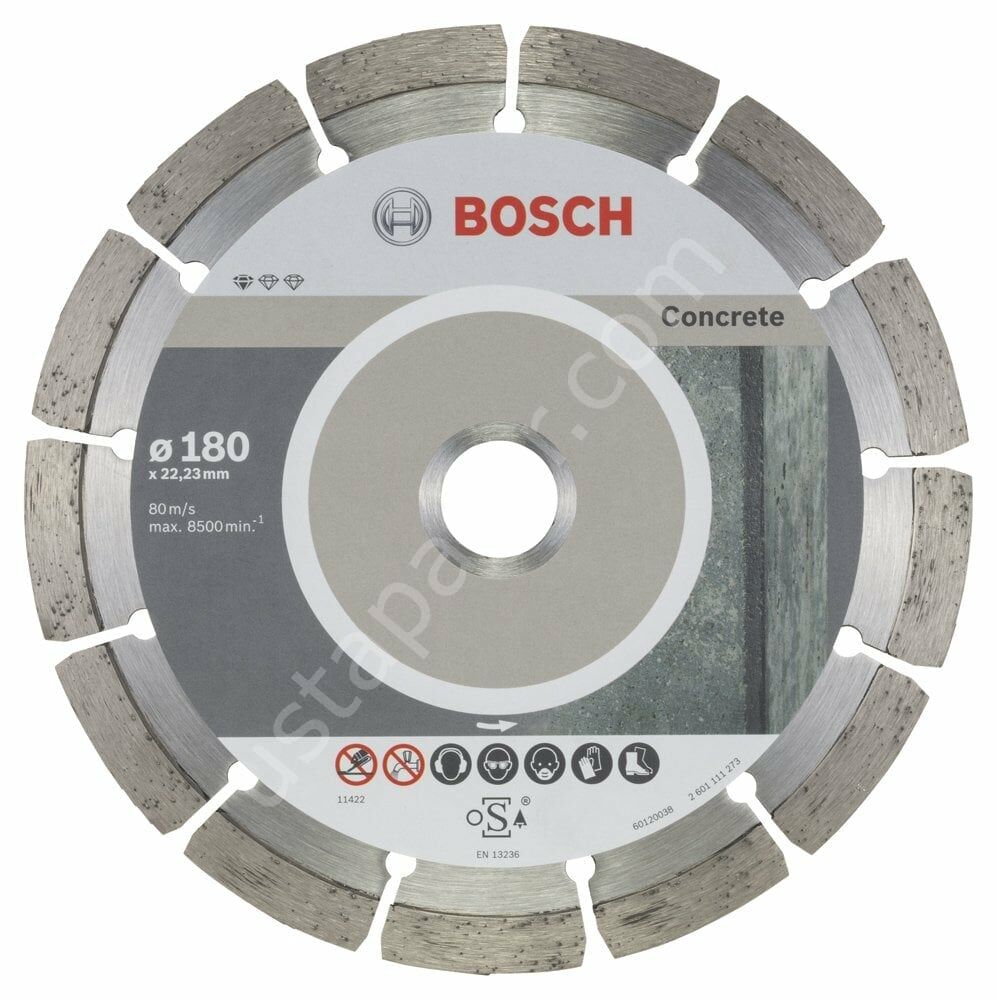 Bosch - Standard Seri Beton İçin, 9+1 Elmas Kesme Diski Set 180 mm 2608603242