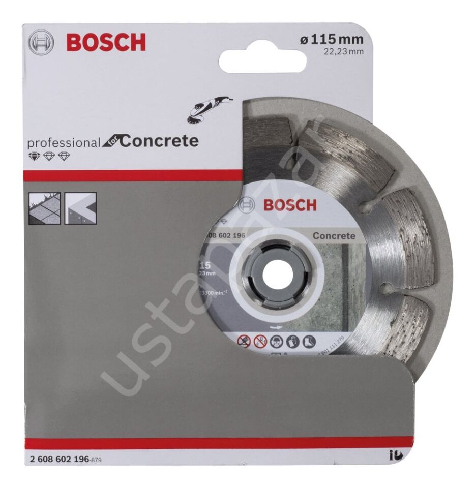 Bosch - Standard Seri Beton İçin Elmas Kesme Diski 115 mm 2608602196