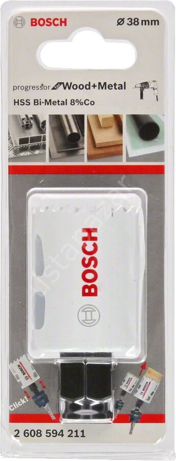 Bosch - Yeni Progressor Serisi Ahşap ve Metal için Delik Açma Testeresi (Panç) 38 mm 2608594211
