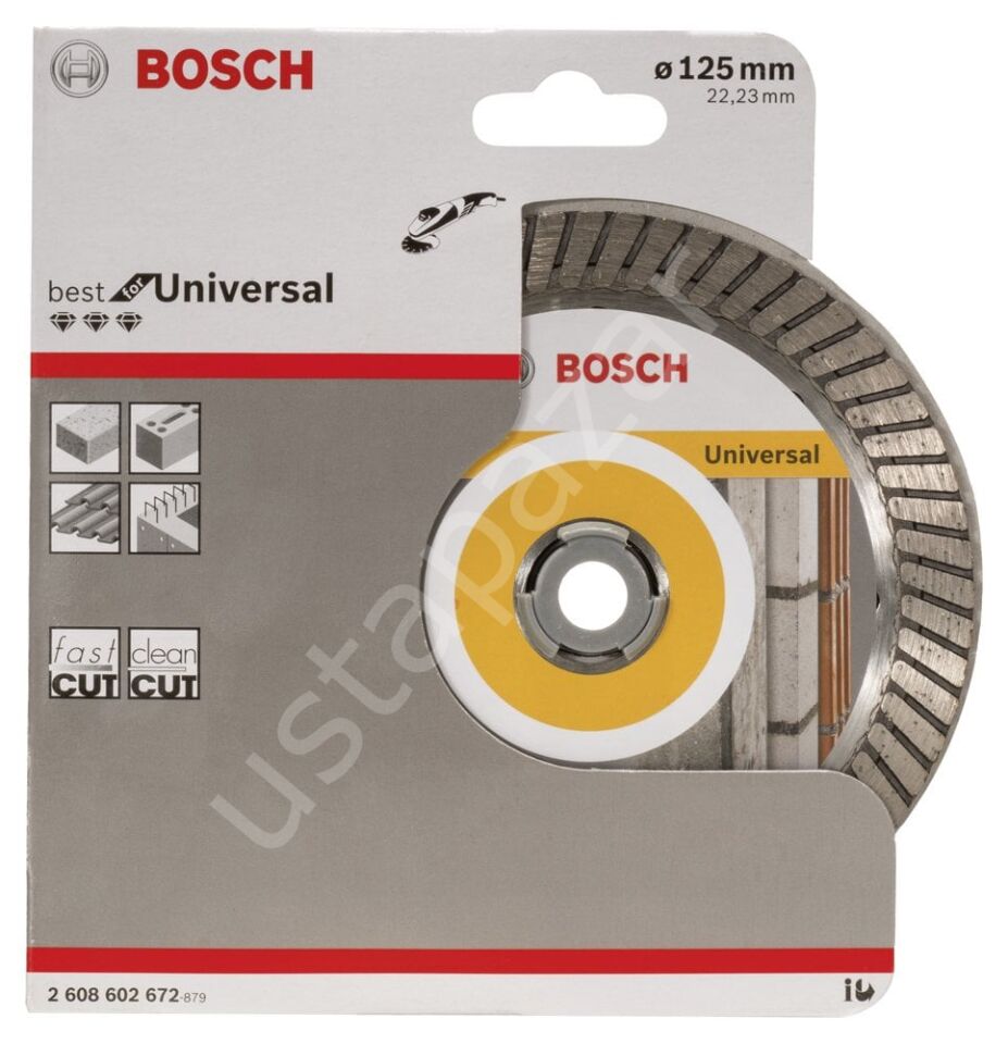 Bosch - Best Serisi Genel Yapı Malzemeleri İçin Turbo Segmanlı Elmas Kesme Diski 125 mm 2608602672